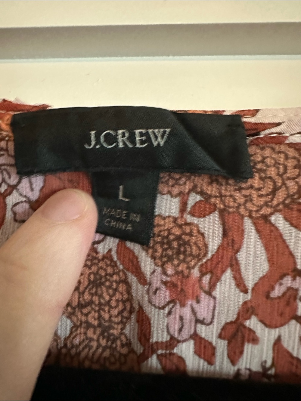 J. Crew Rust-Pink Floral Ruffle Blouse - Picture 4 of 7